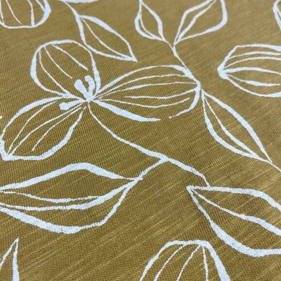 NEW Little Co. By Lauren Conrad Mustard Yellow Tropical Flower Muscle Tank 12M - Picture 3 of 5